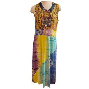 NWT Hirapur VTG Hippie Boho Chic Maxi Dress Size Large NEW
